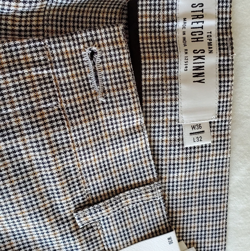 Topman Skinny stretch cotton pants 36x32 NWT